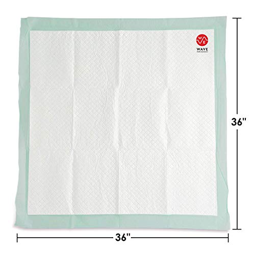 WAVE Heavy Duty Incontinence Bed Pads Extra Large and Disposable with Heavy Absorbency Chux