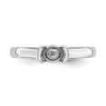 thumbnail image 4 of Solid 14k White Gold Round Bezel Solitaire Engagement Ring with CZ Cubic Zirconia Size 5.5, 4 of 8