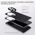 thumbnail image 4 of Luxury Plain Leather + Camera Lens Protection Case For Honor 200 Pro Honor200 Honor 100 Pro Hard Slim Good Texture Cover black For Honor 200 Pro, 4 of 6