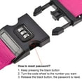 thumbnail image 2 of Unique Bargains Luggage Strap Suitcase Belt with Buckle Combination Lock Adjustable Rose Red, 2 of 7