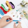 thumbnail image 3 of Colorful Flat Shoelace Set 10 Strands Shoelace with 11PCS Shoe Pendant Charms Mixed Color Polyester Cords Sneaker Shoe Laces Cute Shapes Alloy Enamel Pendants, 3 of 6