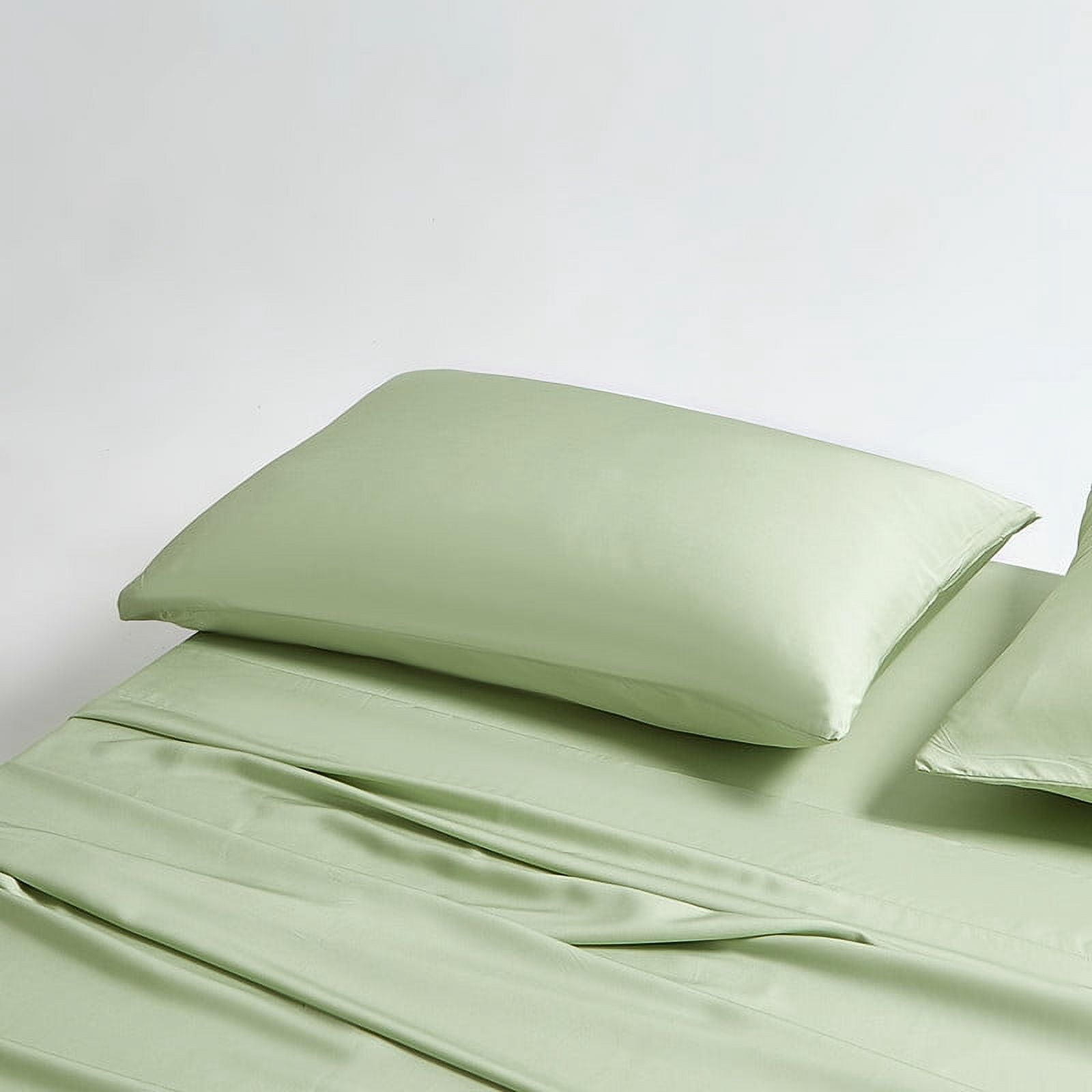 100% Organic Bamboo Sheets Queen Set 4 pcs - Luxury Soft with 18 Inch Deep Pocket - Ultra Breathable Cooling Sheets for Hot Sleepers - Queen Bed Sheets（Green）