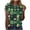 Multicolor-A, variant on Women's St. Patrick's Day Graphic Print Crew Neck Short Sleeve Top - Casual Irish Holiday T-Shirt, Trendy Shamrock Plaid Print Tee Green 4XL