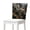 Black Golden Marble Texture, variant on TSOVTHRID Deer Elk Cross Crow Print Chair Back Cover Dining Chair Cover Stretch Polyester Fabric Chairs Protector Slipcovers for Kitchen Hotel Holiday Party Decor, Set of 1