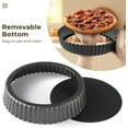 thumbnail image 3 of Pie Dish 2 Packs Deep Pie Tins 11’’, Non-Stick Tart Pans With Removable Bottom, Carbon Steel Fluted Round Tart Quiche Pie Pans Baking Dish Accessories（27cm）, 3 of 7