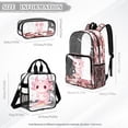 thumbnail image 4 of ZUXONGSY Axolotl Cherry Blossom Print Clear Backpack 17" for School Girls and Boys 3Pcs Transparent Bookbag Set with Lunch Box and Pencil Case, Heavy Duty PVC Backpack for Kids Toddler Girls, 4 of 4
