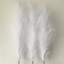 33" Faux Pampas Grass Large Tall Fluffy Artificial Fake Flower Boho Decor for Vase Filler Farmhouse Home Wedding Decor, Faux Pompous Grass(White)