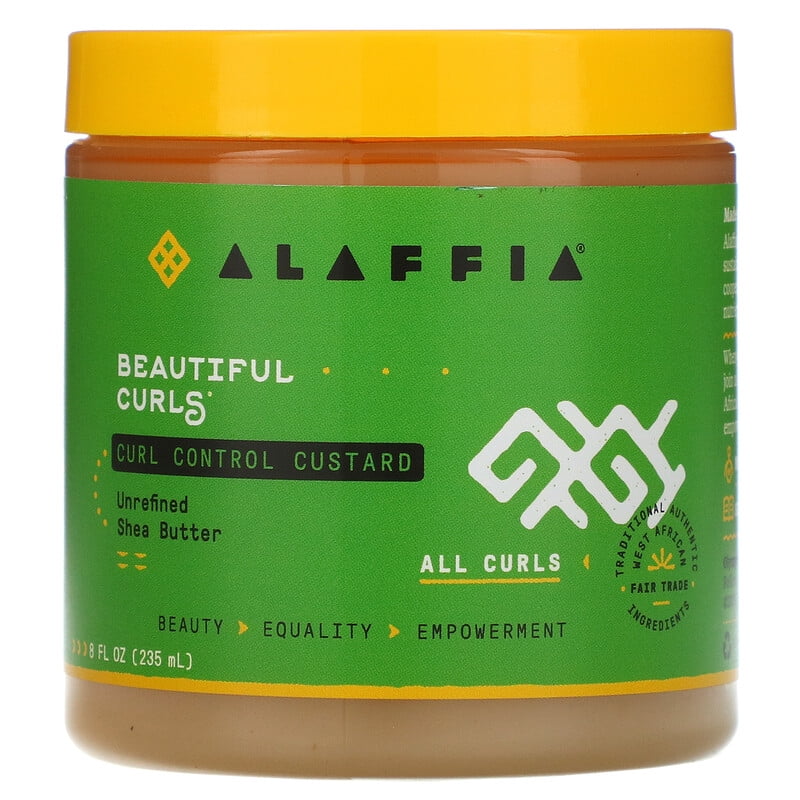 Alaffia, Beautiful Curls, Curl Control Custard, All Curls, Unrefined Shea Butter, 8 fl oz