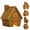 B, variant on XHKUYI Lighted Christmas House Figurine 5.1 inch, Resin Glowing Christmas Village House, Rustic Woven‑Look Mini House Ornament for Tabletop Mantel Shelf Holiday Home Decor