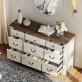 thumbnail image 6 of WAMPAT 3 Piece Bedroom Set,9 Drawer Dresser with 3-Drawer Dresser Set of 2,Farmhouse Dresser Chest of Drawers for Living Room, Entryway and Hallway,White, 6 of 10