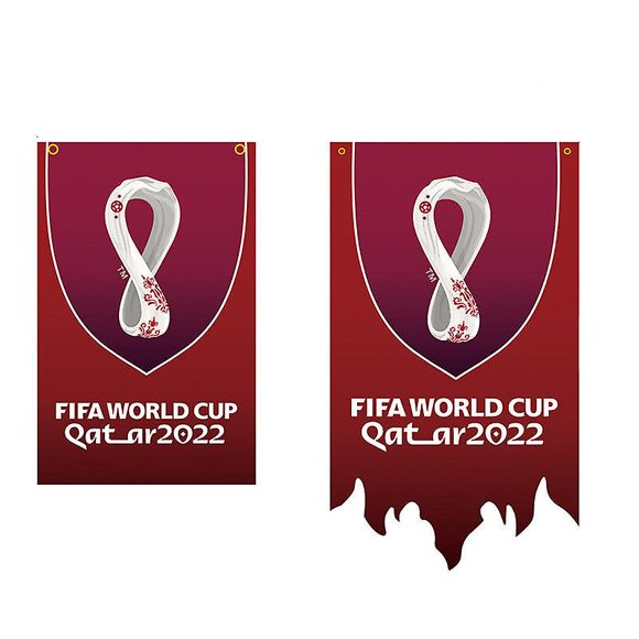 2 Packs of world cup qatar flags football game teams' flags