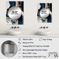 thumbnail image 4 of Designart "Cerulean Waves in Geode V" Abstract Mirror Wall Decor - Modern Blue Abstract Large Printed Mirror Wall Decor For Bedroom - 40" x 30" Inch, 4 of 5