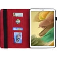 thumbnail image 2 of Dteck Case for Samsung Galaxy Tab A7 Lite 8.7-inch SM-T220 T225 (2021),Shockproof Card Holder Wallet Case Embossed PU Leather Kickstand Hybrid Rubber Folio Protective Cover,Red, 2 of 5