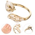 thumbnail image 1 of KAKOWELY Anillo Abierto Decorativo Con Piedra Y En Tono Dorado Para Mujer, 1 of 8