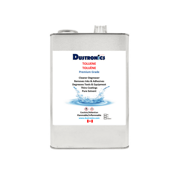 Dustronics Toluène Ultra Pur de Qualité Professionnelle Haut de Gamme Nettoyant Dégraissant, 4 Litres