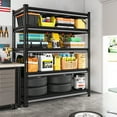 thumbnail image 3 of SDXYSTCE 48" W Garage Shelving Unit Heavy Duty, 2800LBS Loads Adjustable Metal Storage Shelves,Black, 3 of 8