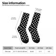 thumbnail image 4 of Black White Polka Dot Stockings Women Men Classic Spots Socks Breathable Novelty Socks Aut, 4 of 6
