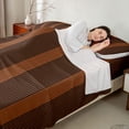 thumbnail image 4 of Castle Fairy Mid Century Thin Vertical Stripe Queen Sheets 4 Pieces,Retro Wide Band Queen Sheet Sets,Coffee Black,1 Flat Sheet, 1 Fitted Sheet and 2 Pillowcases, 4 of 7
