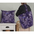 thumbnail image 5 of Soimoi Cotton Satin Spandex Purple Fabric By the Yard - 54 Inch Wide - Leaves Pattern Fabric - Botanical and Elegant Designs for Various Uses Printed Fabric, 5 of 6