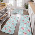 thumbnail image 2 of Pioneer Flower Floral Print Pattern Kitchen Rugs Sets Of 3,Kitchen Runner Rugs Non Skid Washable,Decorative Kitchen Floor Mats for Kitchen,Sink,Laundry,17X30 Inch + 17X47 Inch + 17X59 Inch, 2 of 6
