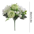 thumbnail image 4 of Peones Flores Artificiales Rosa de Seda Y Ramo de Peones 30cm para Decoración Del Hogar Boda Flor de Mano Guía de Carretera Pared, 4 of 8