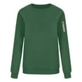 thumbnail image 3 of Sweatshirts for Women Crewneck Long Sleeve Tunic Tops Lightweight Fleece Pullover Shirts for Leggings Fall Fashion Outfits, 3 of 5