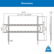 Mount-It! Heavy Duty XXL Fixed TV Wall Mount, 60 to 120 TV's, Capacity 264 lbs. Lifetime Guarantee