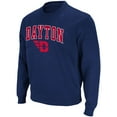 thumbnail image 2 of Men's Colosseum Navy Dayton Flyers Arch & Logo Tackle Twill Pullover Sweatshirt, 2 of 3