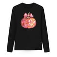 thumbnail image 4 of VKOYWKM Long Sleeve Fall Shirts Women Thanksgiving T Shirts Pumpkin Print Loose Fit Crew Neck Thankful Grateful Blessed Tops Funny Family Party Clothes, 4 of 4