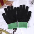 thumbnail image 3 of Ticikt Women Christmas Printed Knit Gloves, Touch‑Screen Compatible Warm Winter Knitted Gloves for Holiday Daily Wear, 3 of 9