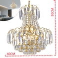 thumbnail image 3 of Modern Crystal Chandelier K9 Crystal Lighting Fixture Pendant Ceiling Chandelier Luxury Transparent Light for Bedroom Living Room Dining Room Home Lighting Fixtures (D40*H50cm), 3 of 9