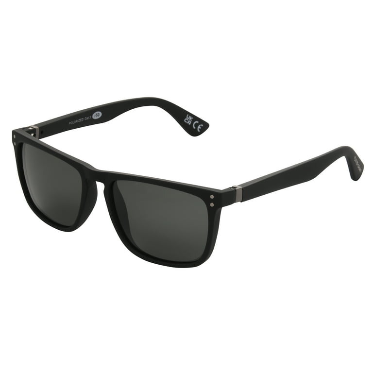Foster grant polarized rectangle sunglasses black on sale
