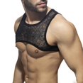 thumbnail image 3 of Playeras De Cuello En V Para Hombre, Camisetas De Malla Con Diseño Floral, Camisetas Sexis De Manga Corta Para Actuaciones En Discotecas, 3 of 4