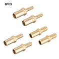 thumbnail image 4 of Destyer 6Pcs/set 2 Way Straight Hose Barb Brass Connector Pipe Fitting Fitting Easy-install Durable, 4 of 6