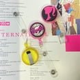 thumbnail image 3 of Cartoon Fashion Barbie Pink For ID Card Holder Scalable Toggle Clip Employee Card Nurse Chest Card Student Bus Card Holder Style 4, 3 of 6
