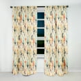 thumbnail image 2 of Designart "Bohemian Ivory Touch" Chevron Curtain Panels, 2 of 6