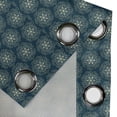 thumbnail image 4 of Ambesonne Victorian Grommet Curtain, Vintage Geometric Swirls, 50" x 96", Dark Teal and Pale Green, 4 of 6