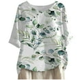 thumbnail image 4 of DPTALR Woman Causal Round Neck Printing Blouse 1/2Sleeve T-Shirt Summer Tops, 4 of 4