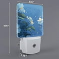 thumbnail image 2 of Cauagu Hibiscus Flowers Calm Water Print LED Nightlight,0.5W Night Lights Plug into Wall 1 Pack with Dusk-to-Dawn Light Sensor Soft Glow Lamp for Bathroom Adult Hallway-UK, 2 of 7