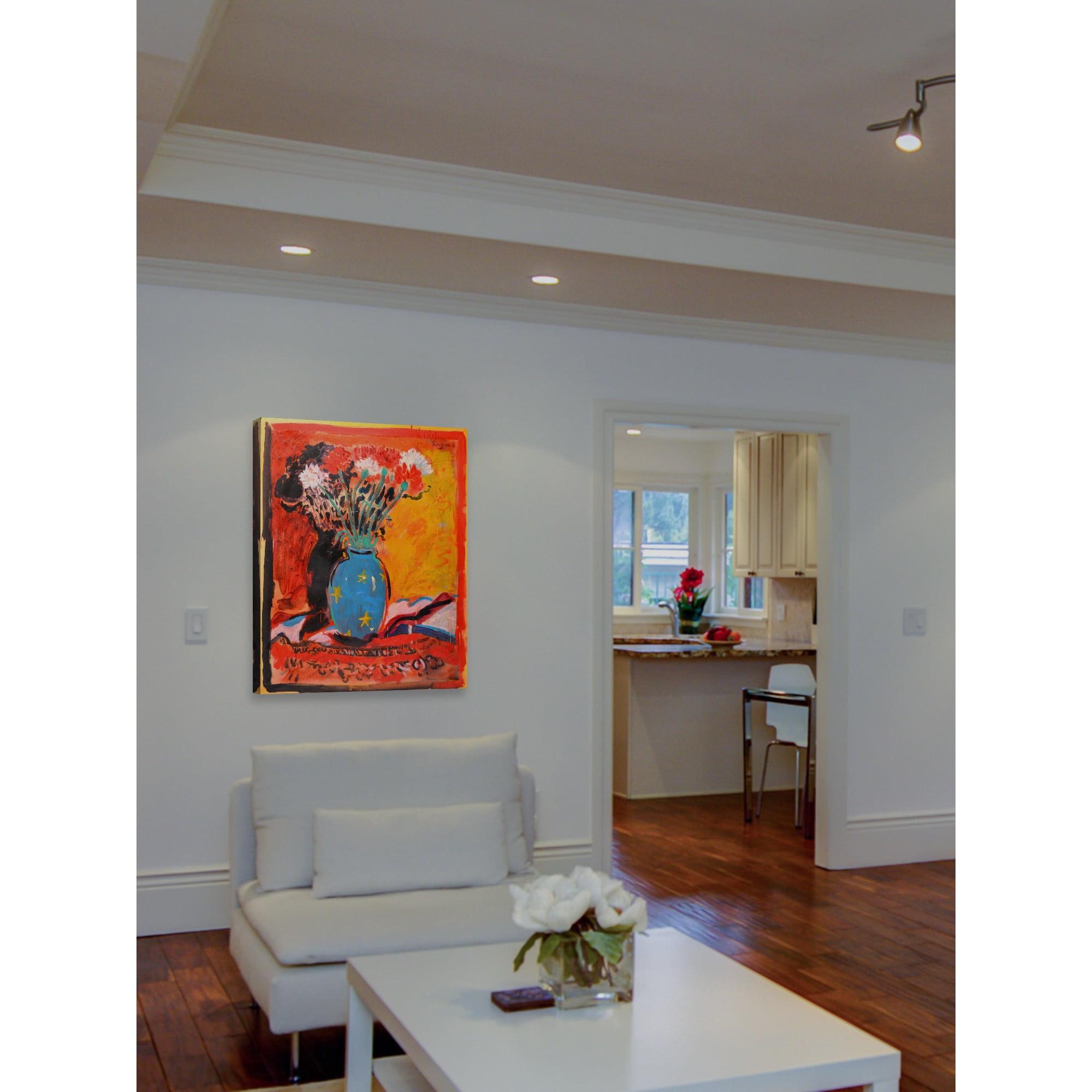 Marmont Hill "Blue Vase" by Wayne Ensrud Painting Print on Canvas