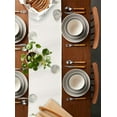 thumbnail image 3 of Welcome Farmhouse Fresh Lemon Gnomes Cotton Linen Table Runner Spring Summer Yellow Check Dresser Scarves Decorations for Kitchen Home Dining,Wedding,Holiday Party 13x70 inches Long, 3 of 8