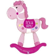 Burton & Burton 60" It's A Girl Rocking Horse Balloon