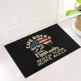 thumbnail image 4 of Camping RV Doormat Funny Camper Front Door Mat,Entrance Rug for Camper,Personalized Floor Mats Housewarming Gifts 17 x 30 Inch ( Life Rocks When You Home Rolls ), 4 of 5