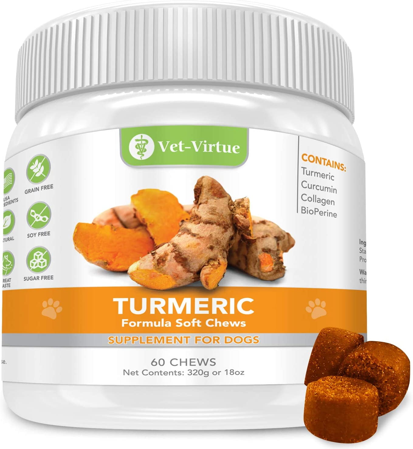 Turmeric for Dogs Organic Turmeric with Curcumin, Dog Joint Supplement