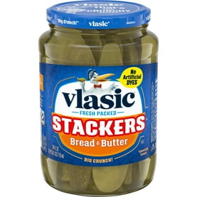Vlasic Stackers Bread And Butter Pickles 16 Fl Oz Walmart Com Walmart Com