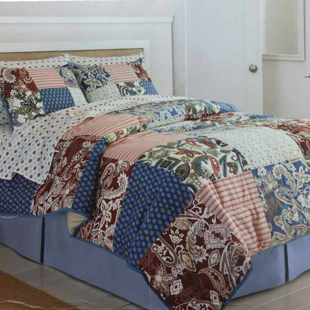 Home Full Bed In Bag Vintage Paisley, Vintage Patchwork Duvet Cover Set