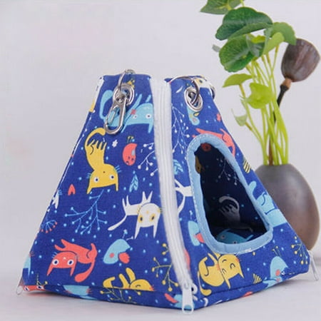 IClover Hamster Pet Hammock Small Animal Hanging Toy, Sleeping Bed House for Ferret Guinea-Pig Parrot Rat Chinchilla Mice Sugar Glider Hideout Sleep Nap Sack Cuddle Cozy Tunnel Playing Tent