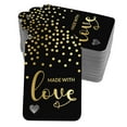 thumbnail image 1 of Inkdotpot Real Gold Foil Made With Love Text Tags Favor Hang Paper Tags 50 Pack, 1 of 1