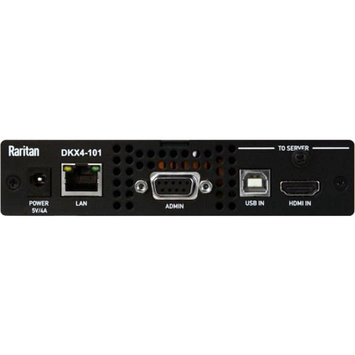 Raritan Dominion KX IV-101 Ultra High Performance 1-Port 4K KVM-over-IP Switch - 1 Computer(s) - 1 Local User(s) - 4096 x 2160 - 1 x Network (RJ-45) - 3 x USB - 2 x HDMI - 1U - Rack-mountable