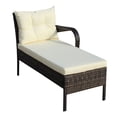 thumbnail image 5 of Rhomtree 2-Piece L-Shaped Outdoor Wicker Sectional Sofa Set with Seat & Back Cushions, White, 5 of 9
